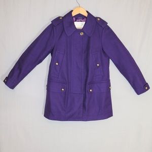 Coach Sz S Balmacaan Women's Coat Purple NWOT